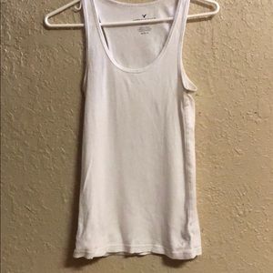 AE plain white tank top